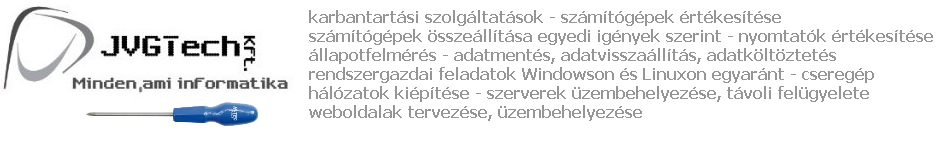 JVGTech Kft. - IT/telekommunikáció - mesterfokon!