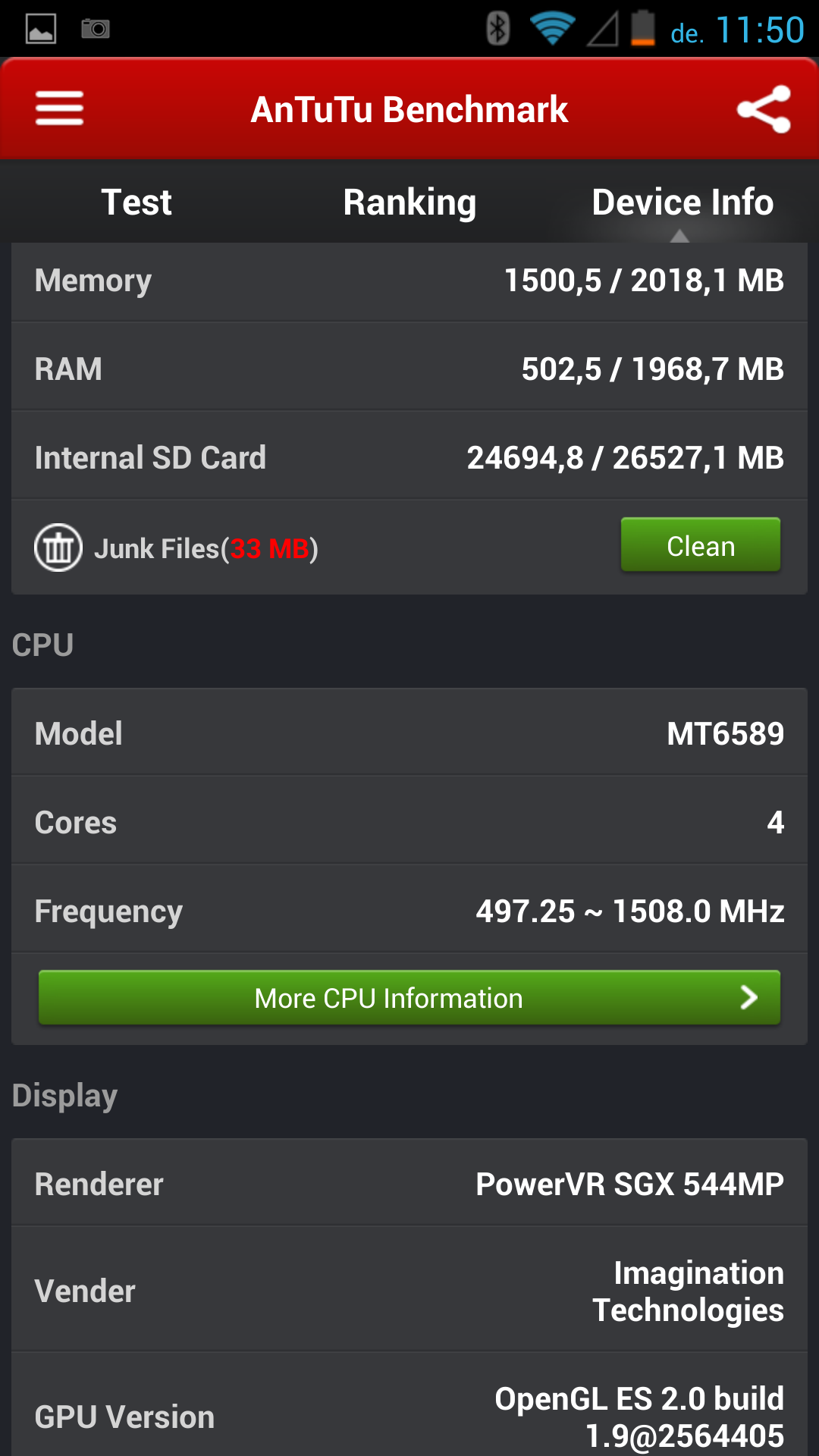 Gigabyte GSmart Guru G1 - Antutu Benchmark Gigabyte GSmart Guru G1 - Antutu Benchmark