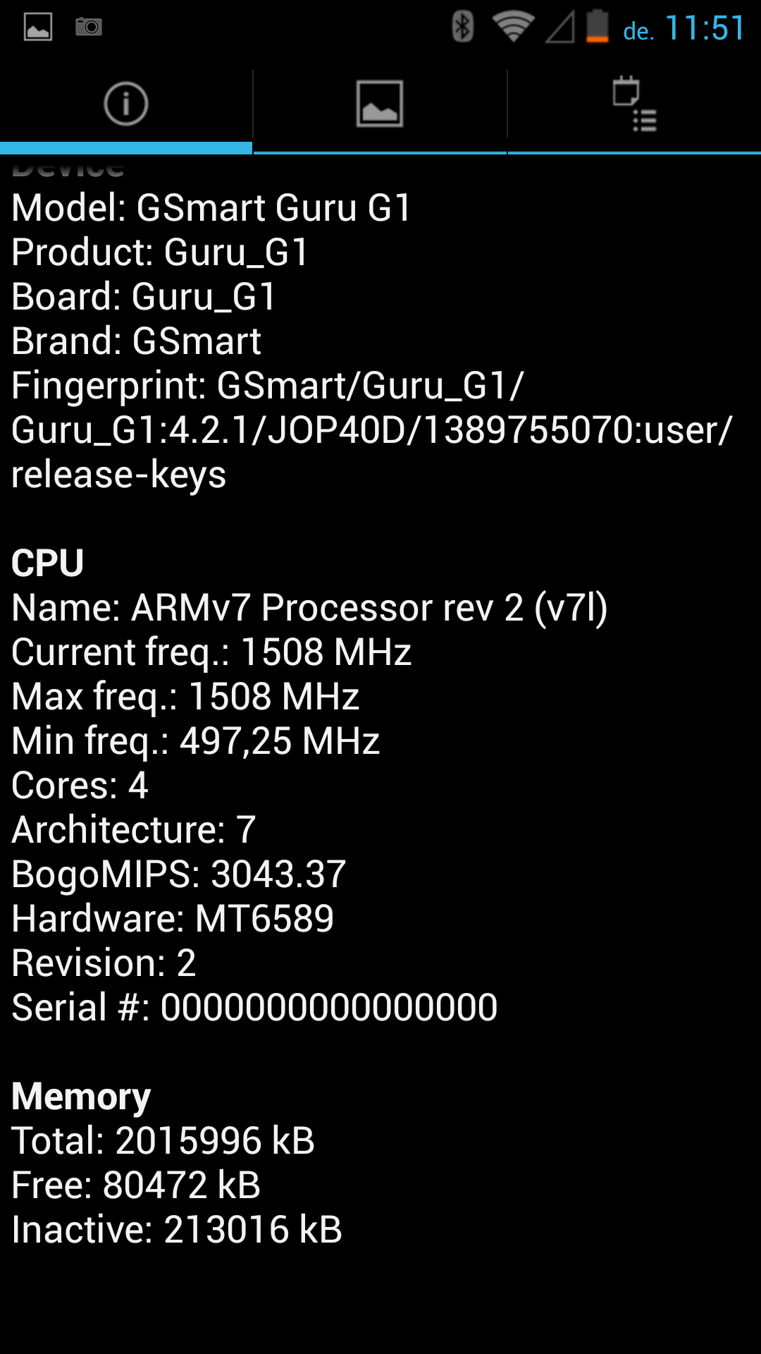 Gigabyte GSmart Guru G1 - Quadrant Benchmark Gigabyte GSmart Guru G1 - Quadrant Benchmark