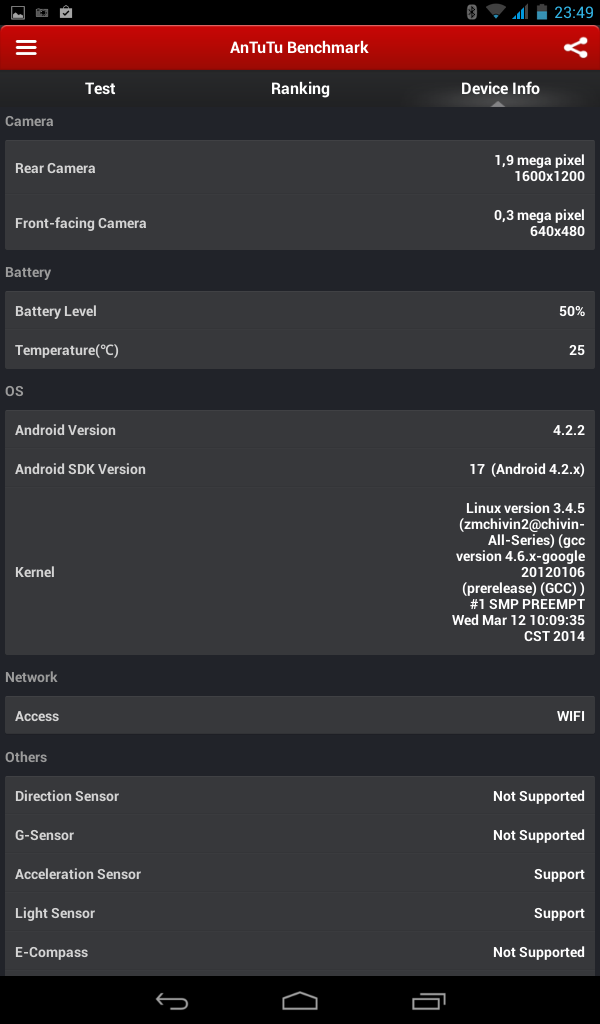 WayteQ xTAB 7X - DUAL SIM - Antutu Benchmark