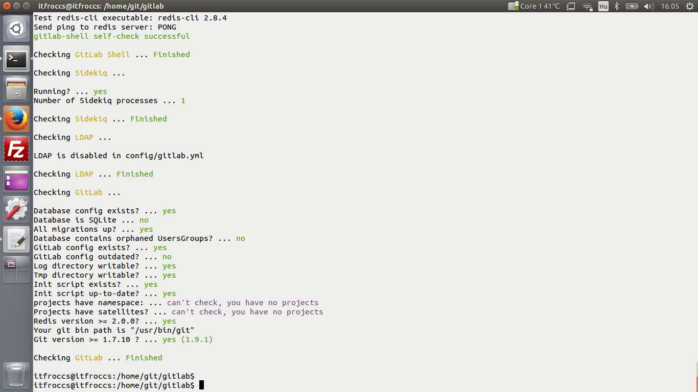 Ubuntu 14.04 LTS - Git - GitLab /PostgreSQL - HTTP/