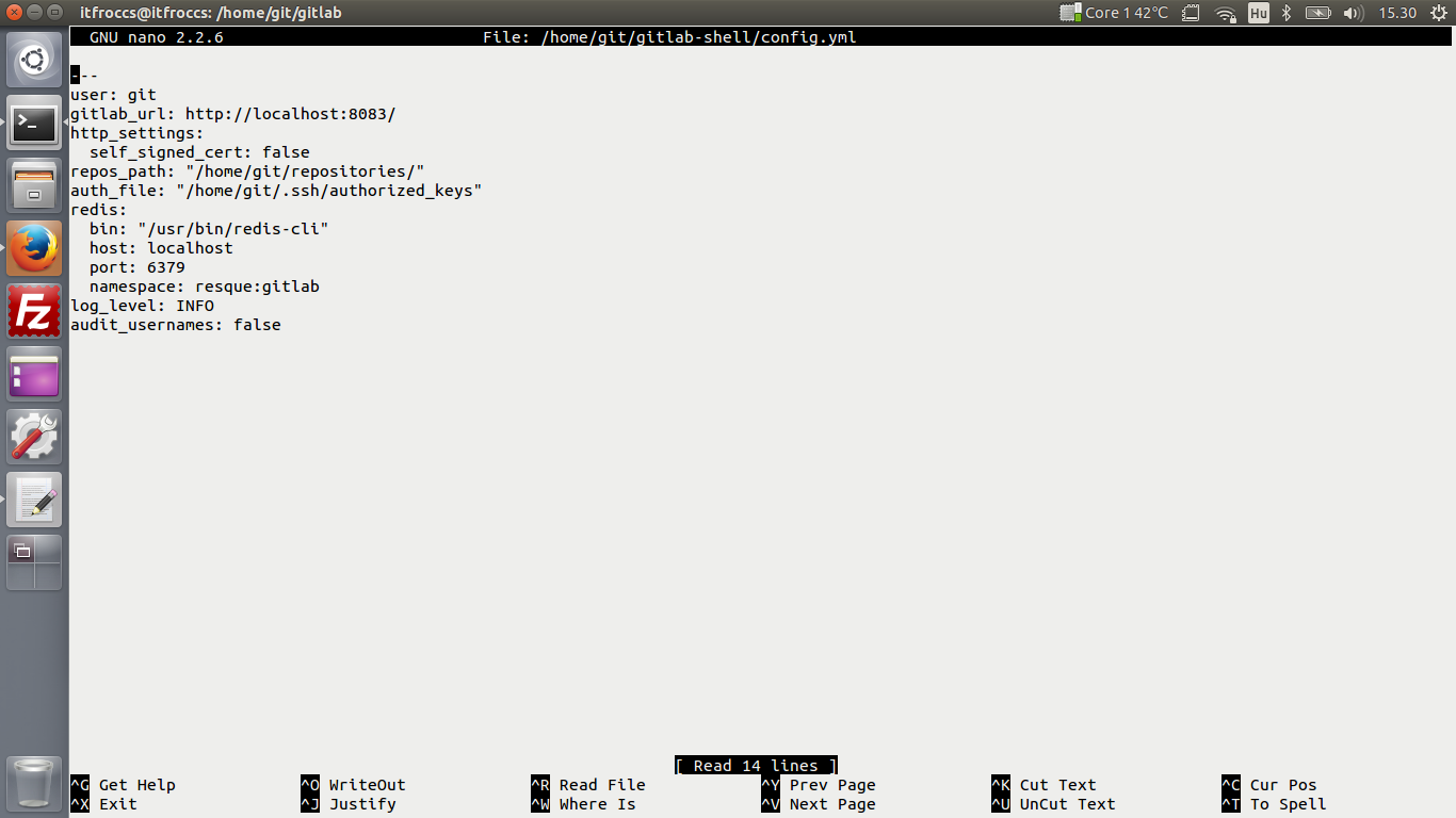 Ubuntu 14.04 LTS - Git - GitLab /PostgreSQL - HTTP/