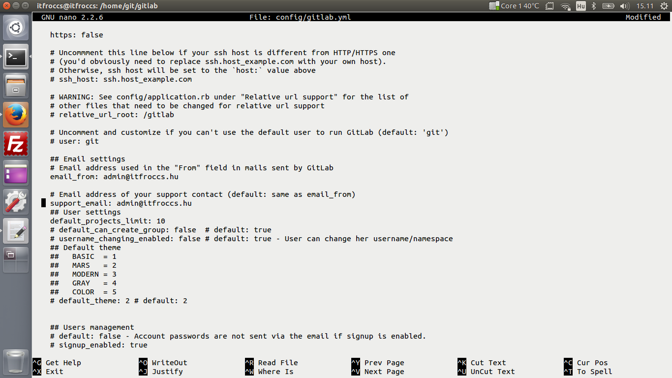 Ubuntu 14.04 LTS - Git - GitLab /PostgreSQL - HTTP/