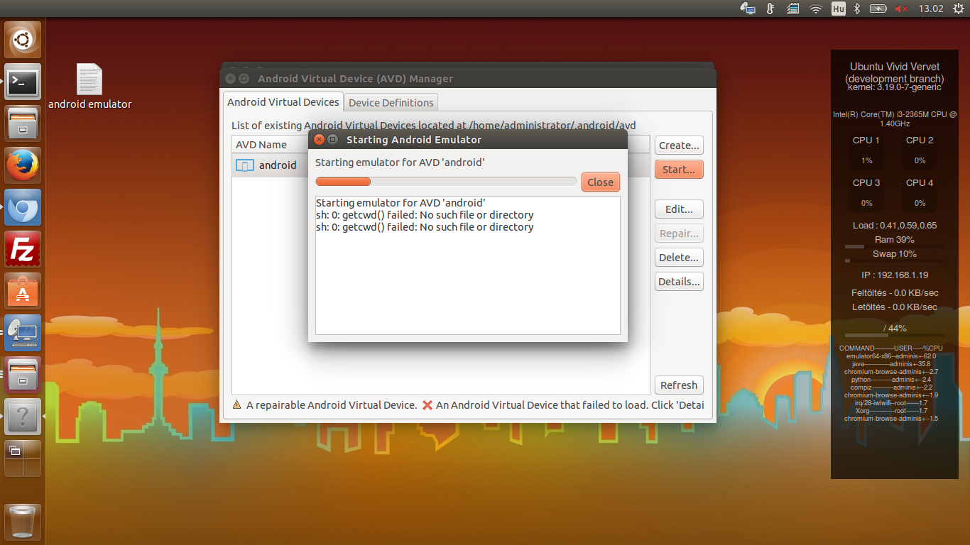 Ubuntu 15.04 - Android Lollipop Emulator