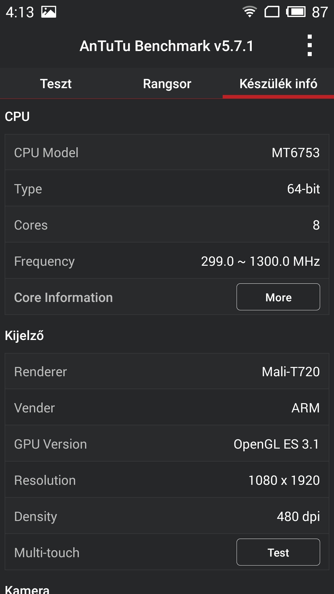 Meizu M2 Note - Antutu Benchmark
