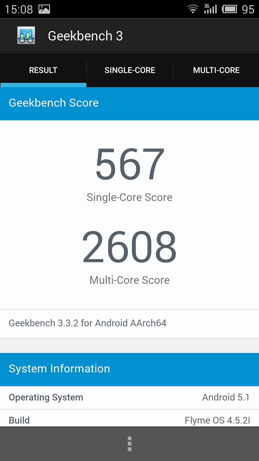 Meizu M2 Note - Geekbench 3