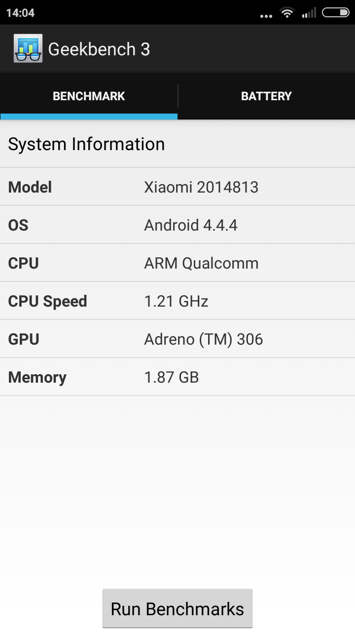 Xiaomi Redmi 2 Pro - Geekbench 3