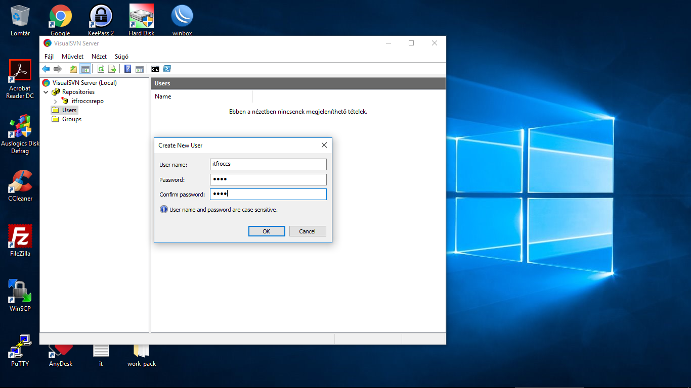 VisualSVN Server repó migrálása GitLab szerverre - Windows 10 rendszeren