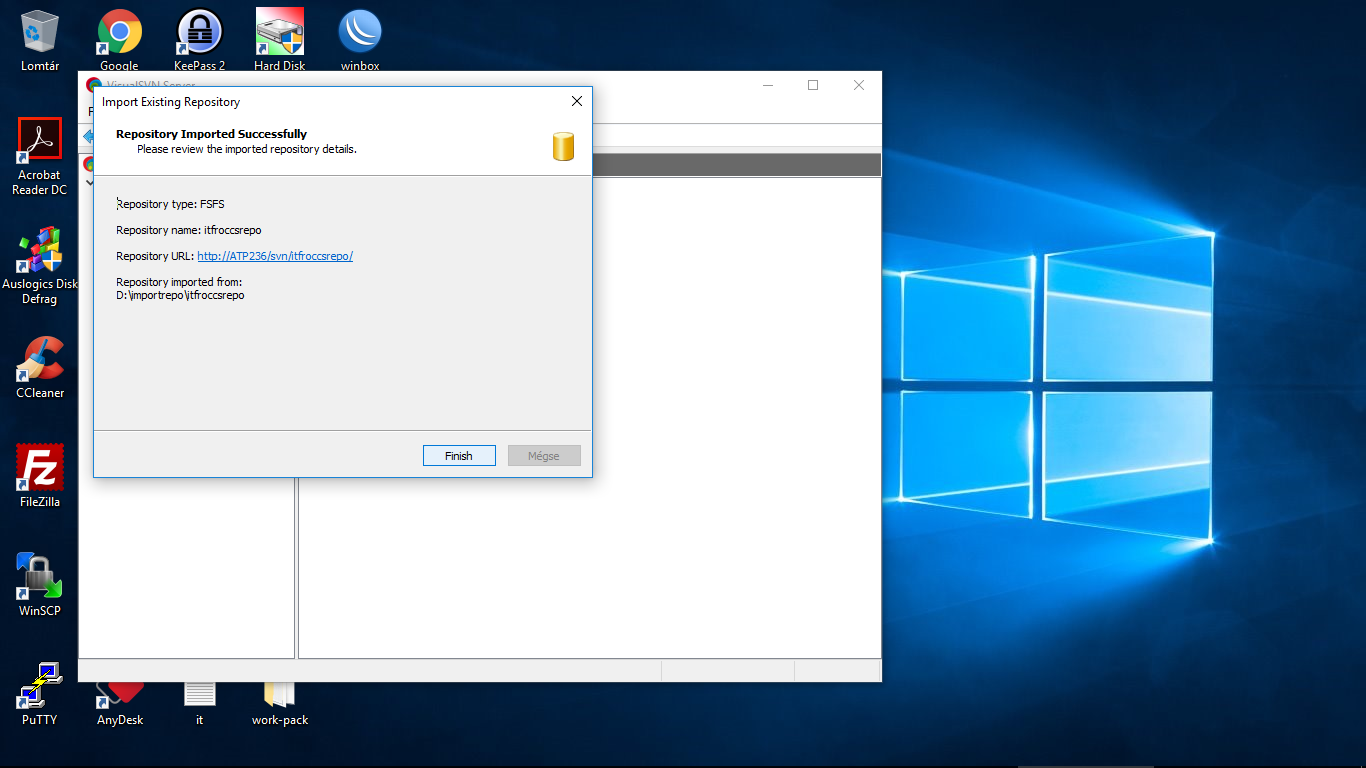 VisualSVN Server repó migrálása GitLab szerverre - Windows 10 rendszeren
