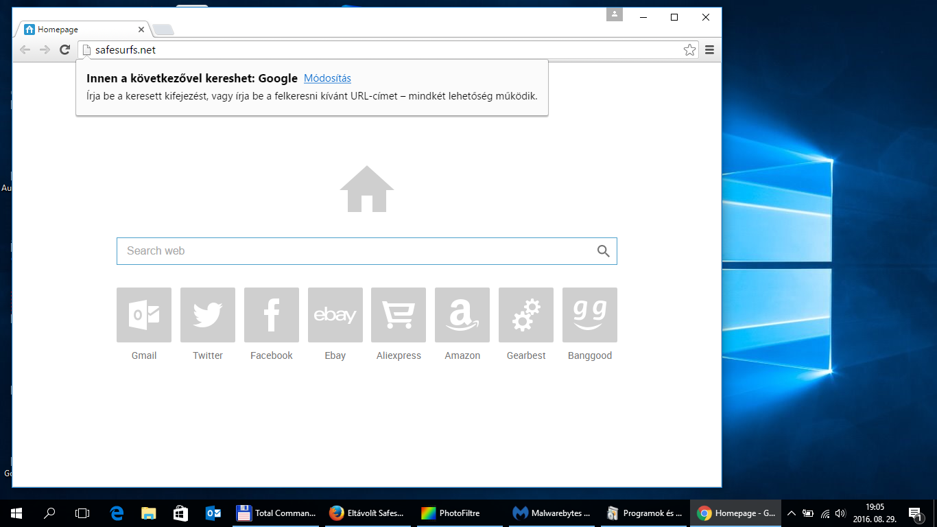safesurfs.net - malware - eltávolítása