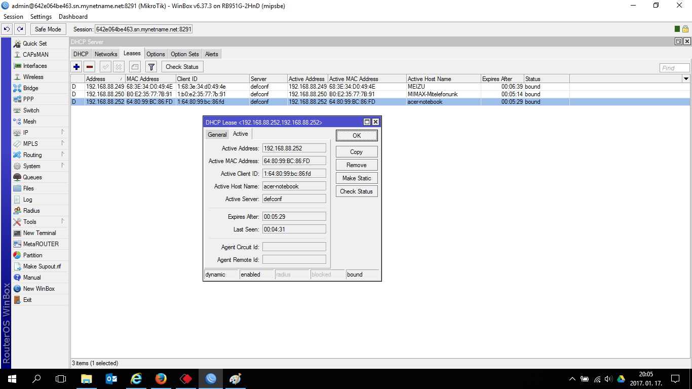 MikroTik RB951G-2HnD - Fix Ip cím egyszerűen [MAC Address] 