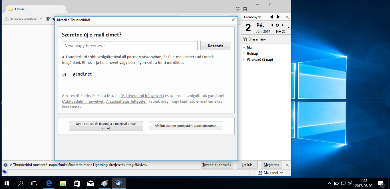 Mozilla Thunderbird levelezés költöztetése Windows 10