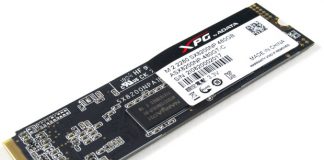 ADATA XPG SX8200 M.2 2280 PCIE Gen3 x4 SSD 480GB bemutató