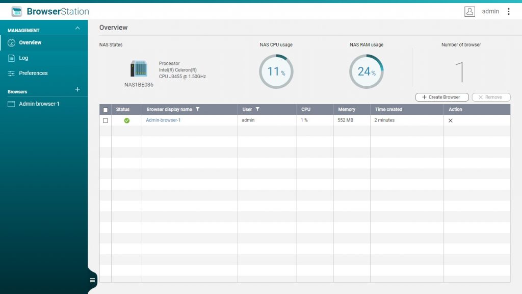 QNAP Cloudlink, Browser Station