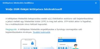 Synology NAS – Kétlépéses hitelesítés bekapcsolása synology kétlépéses azonosítás