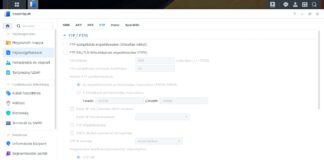 Synology FTP szerver beállítása, konfigurálása