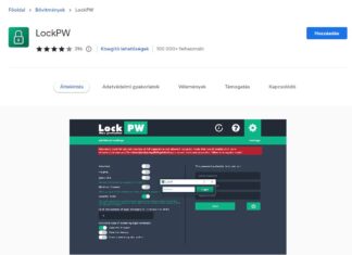 Chrome profil jelszavas védelme a LOCKPW bővítménnyel