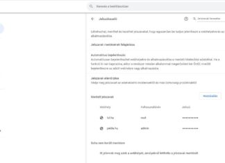 Chrome böngészőben elmentett jelszavak megtekintése